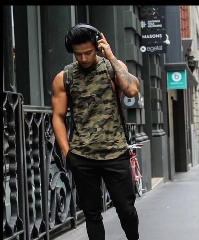 Men's Loose Camouflage Quick-Dry Workout Tank Top