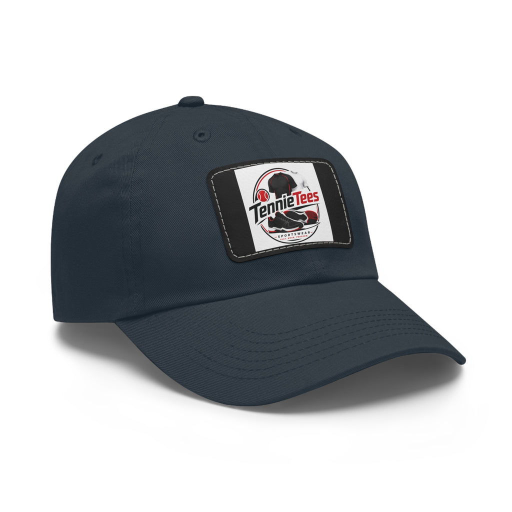 Leather Patch Dad Hat — Tennie Tees Logo Baseball Cap