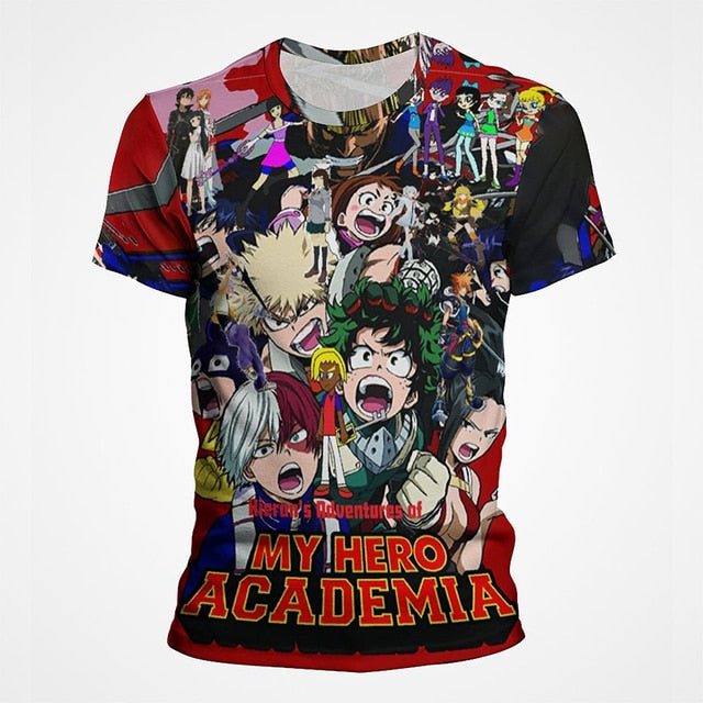 Hero Academy Printed Casual Men's Polyester T-Shirt