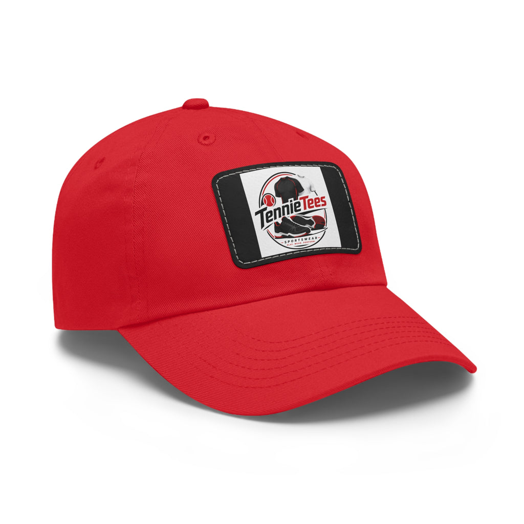 Leather Patch Dad Hat — Tennie Tees Logo Baseball Cap