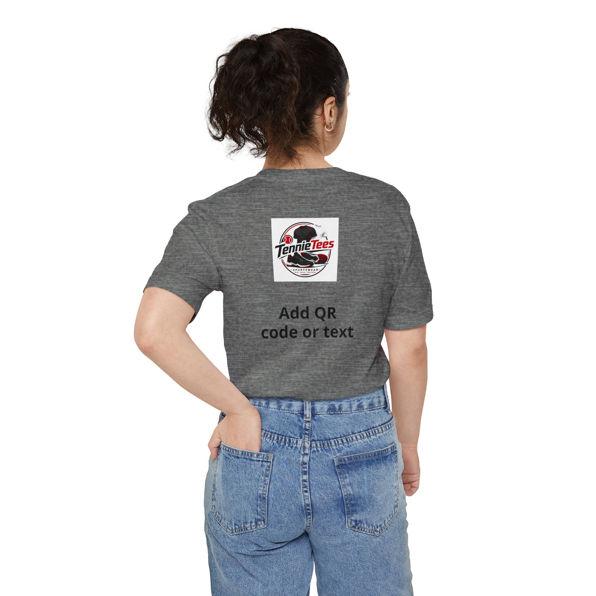 Pocket T-Shirt — Custom Name & Logo Tee with Back QR/Logo Print