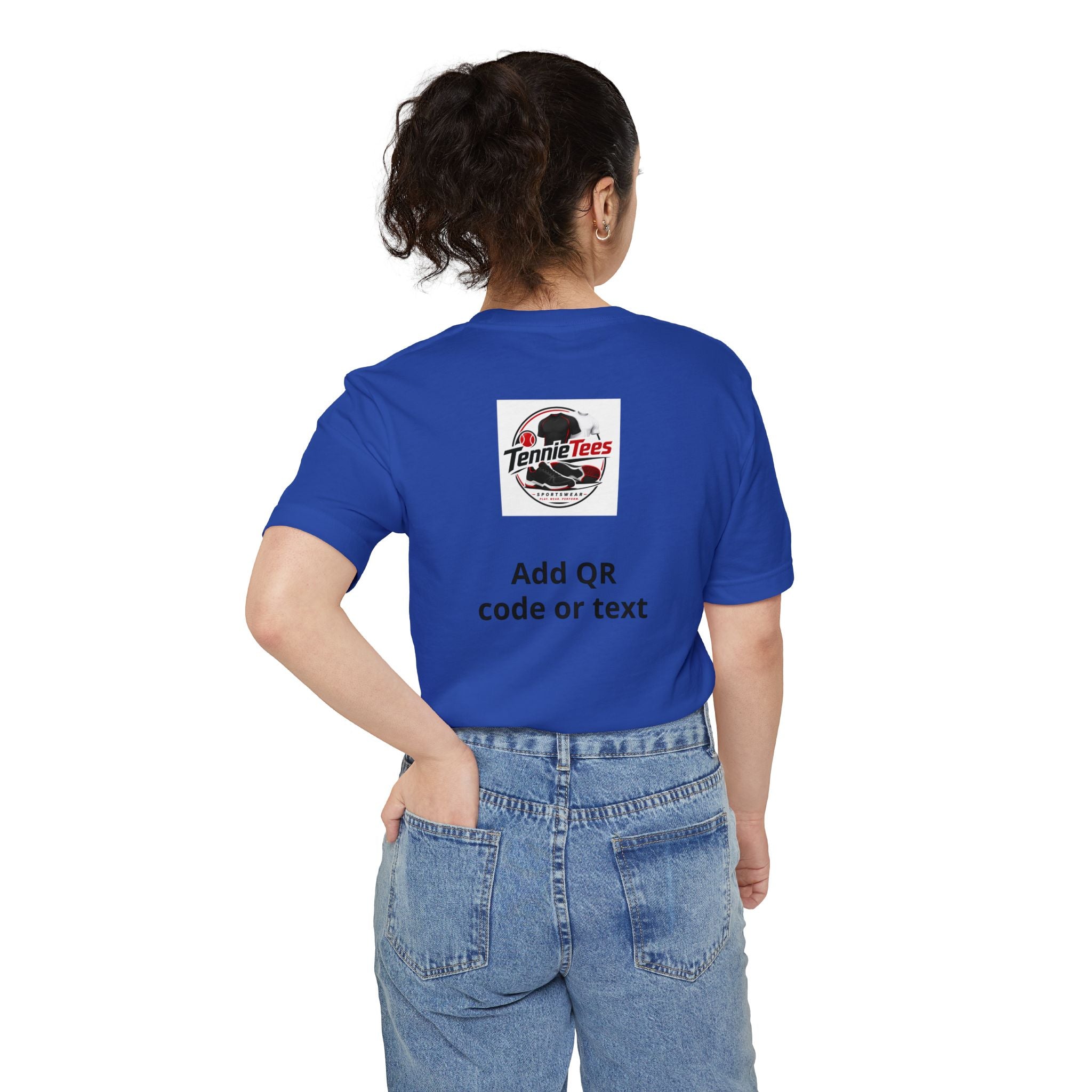 Pocket T-Shirt — Custom Name & Logo Tee with Back QR/Logo Print