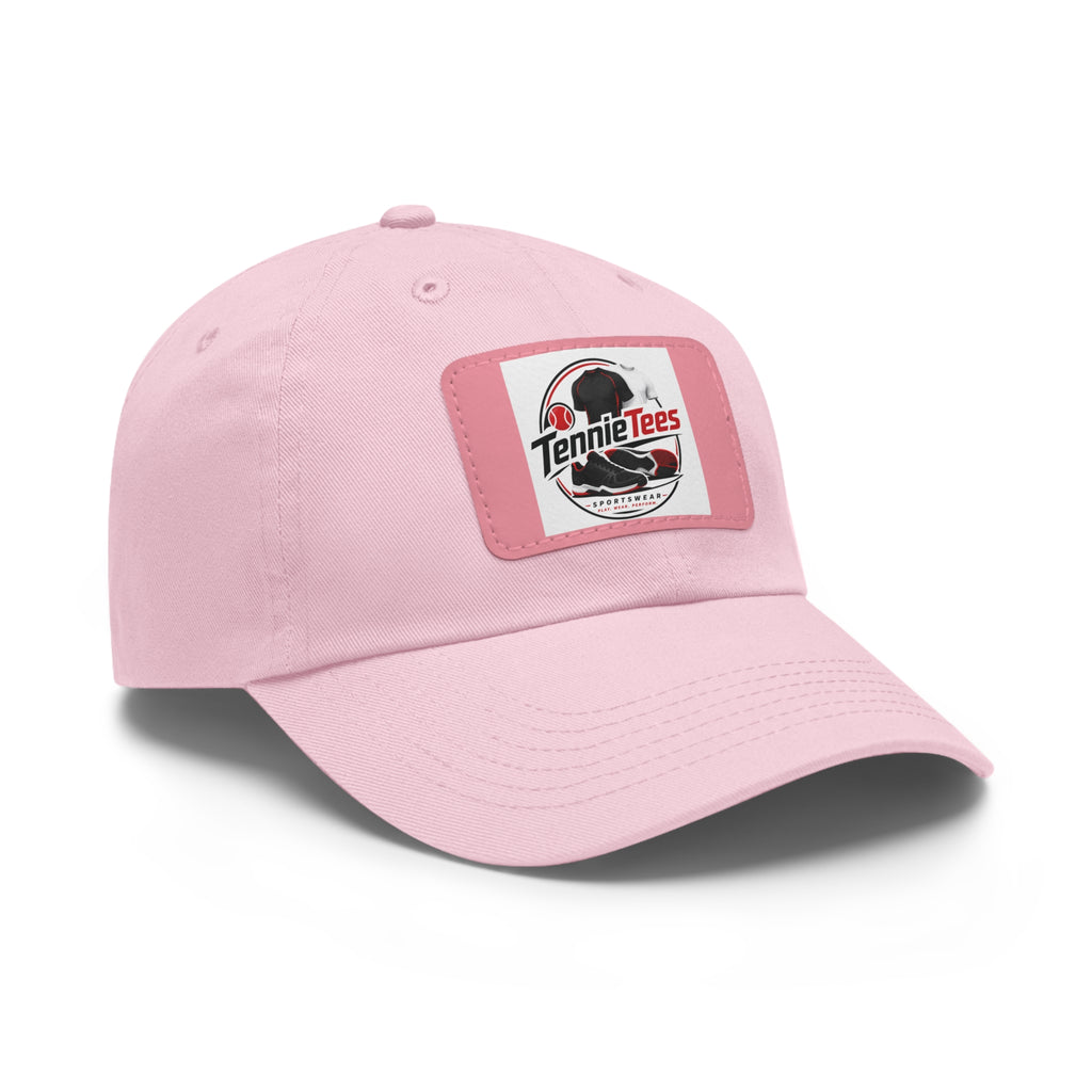 Leather Patch Dad Hat — Tennie Tees Logo Baseball Cap