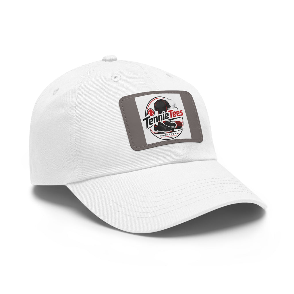 Leather Patch Dad Hat — Tennie Tees Logo Baseball Cap