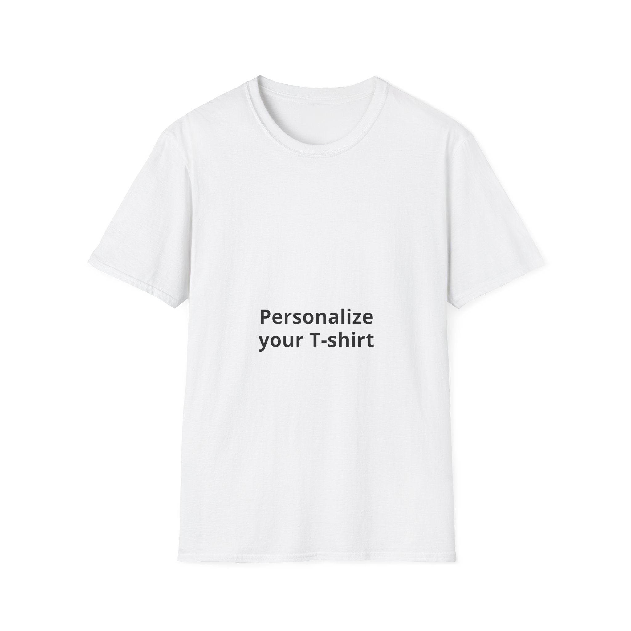 T-Shirt — Personalized Minimalist White Tee (Custom Text Option)