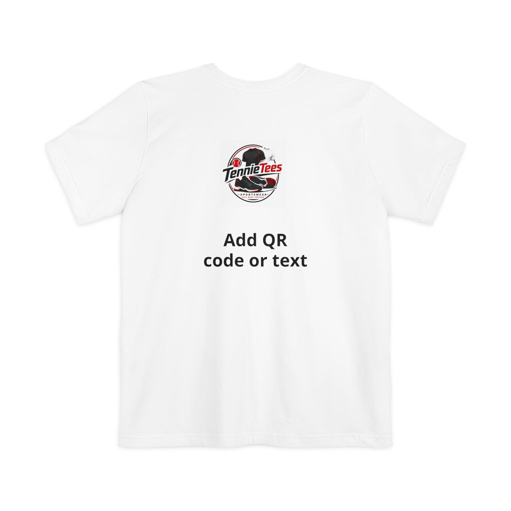 Pocket T-Shirt — Custom Name & Logo Tee with Back QR/Logo Print