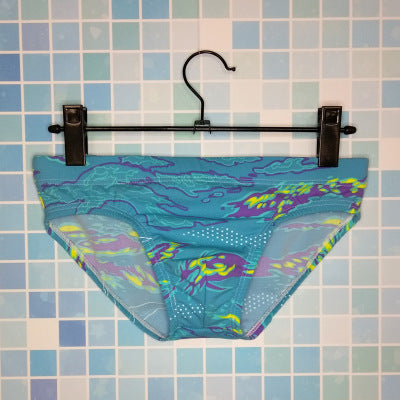 Men's Print Triangle Swimwear, Sexy Low Waist Shorts
