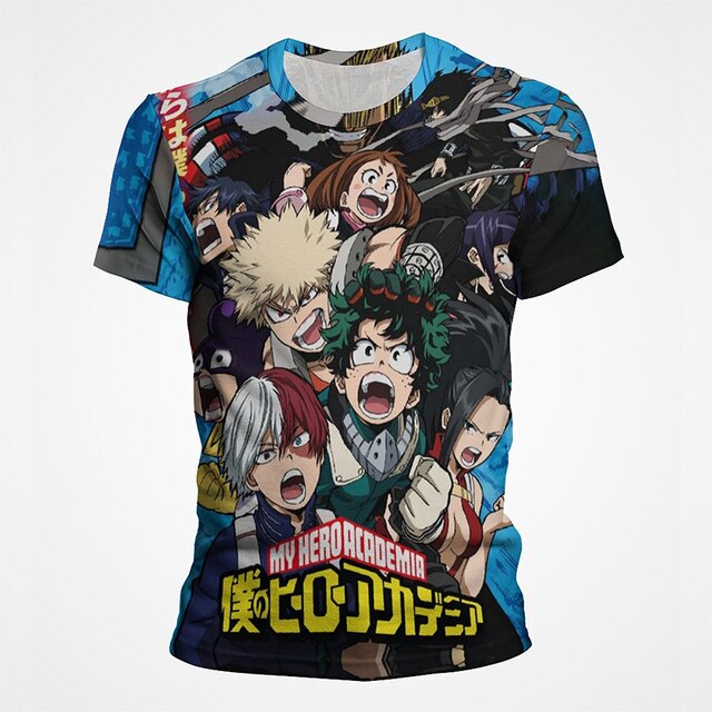Hero Academy Printed Casual Men's Polyester T-Shirt