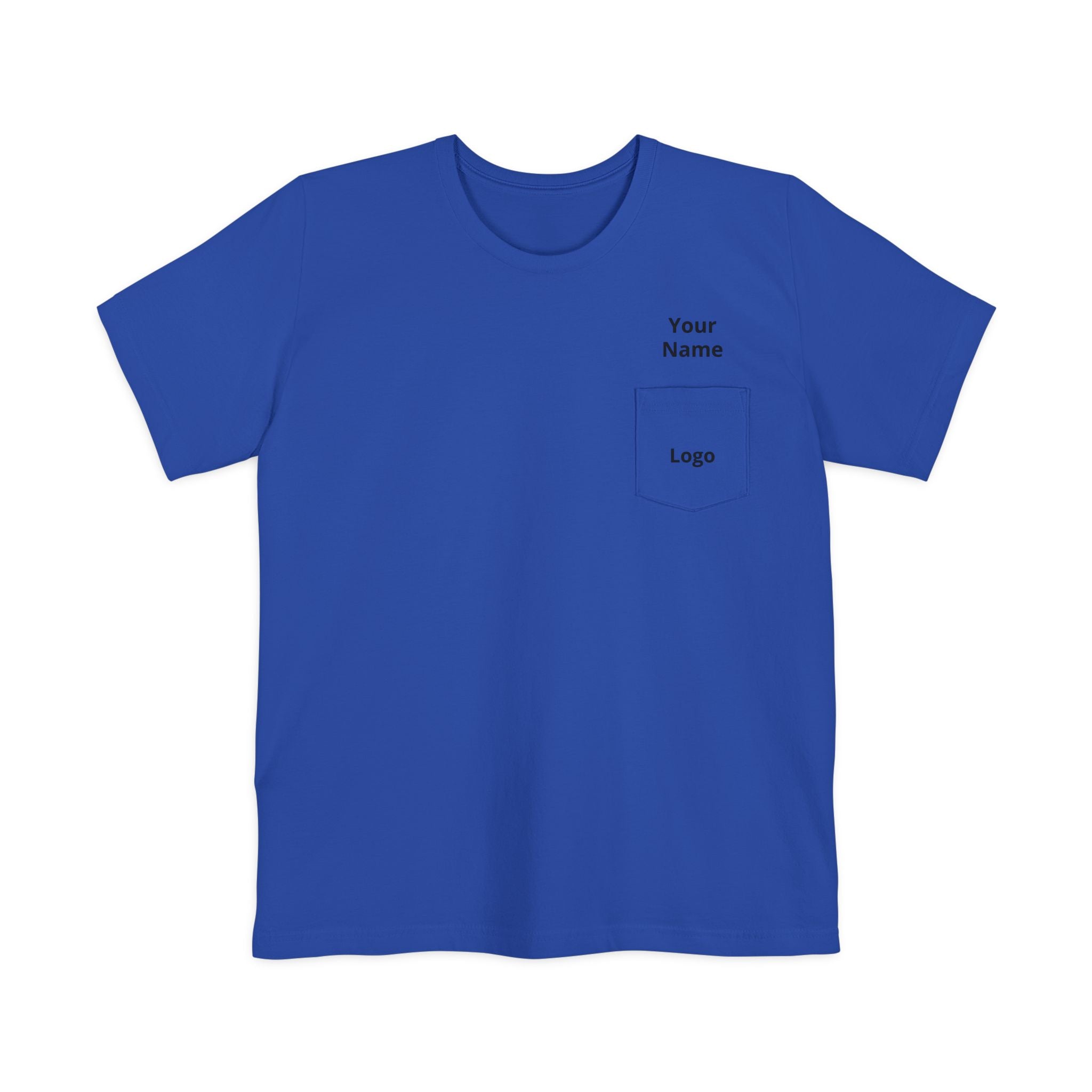 Pocket T-Shirt — Custom Name & Logo Tee with Back QR/Logo Print