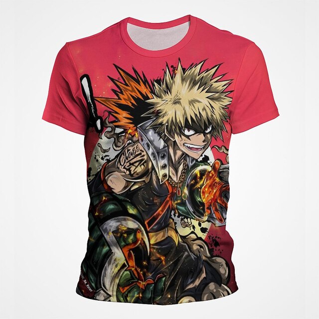Hero Academy Printed Casual Men's Polyester T-Shirt
