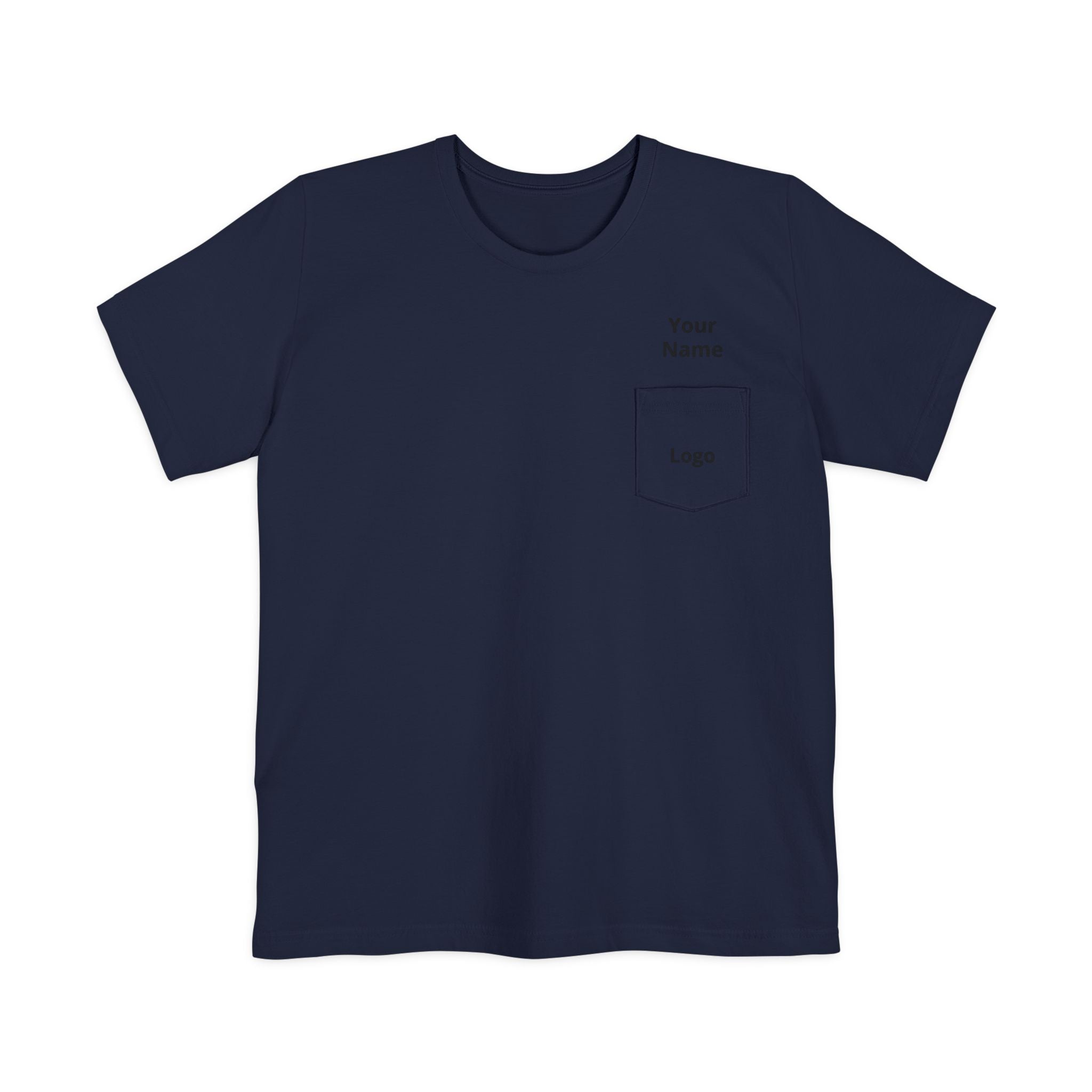 Pocket T-Shirt — Custom Name & Logo Tee with Back QR/Logo Print