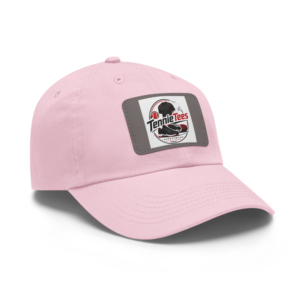 Leather Patch Dad Hat — Tennie Tees Logo Baseball Cap