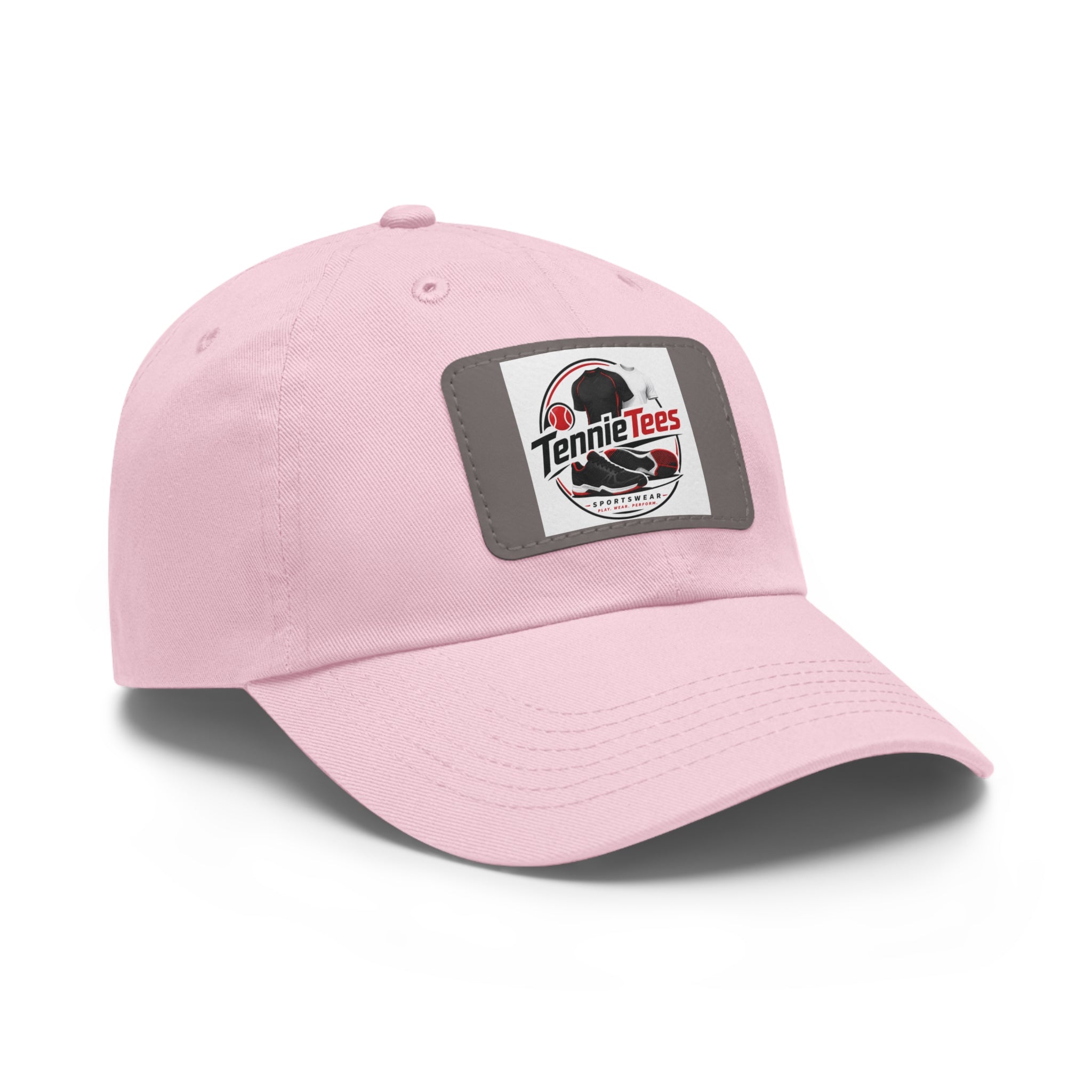 Leather Patch Dad Hat — Tennie Tees Logo Baseball Cap