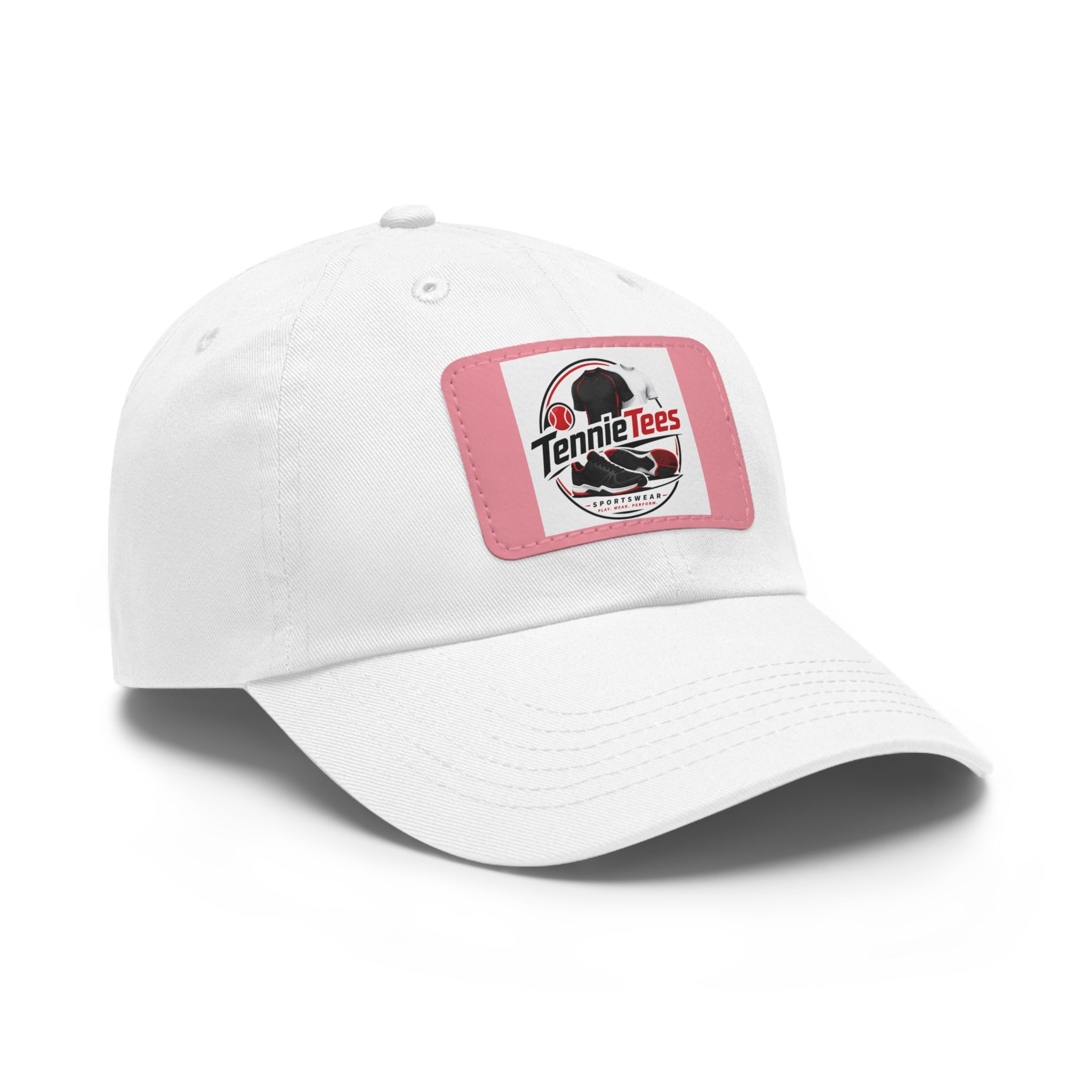 Leather Patch Dad Hat — Tennie Tees Logo Baseball Cap