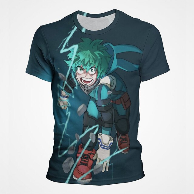 Hero Academy Printed Casual Men's Polyester T-Shirt