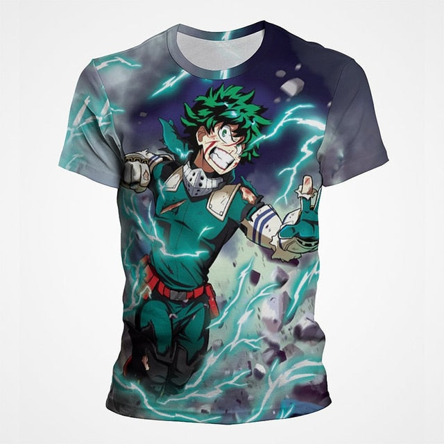Hero Academy Printed Casual Men's Polyester T-Shirt