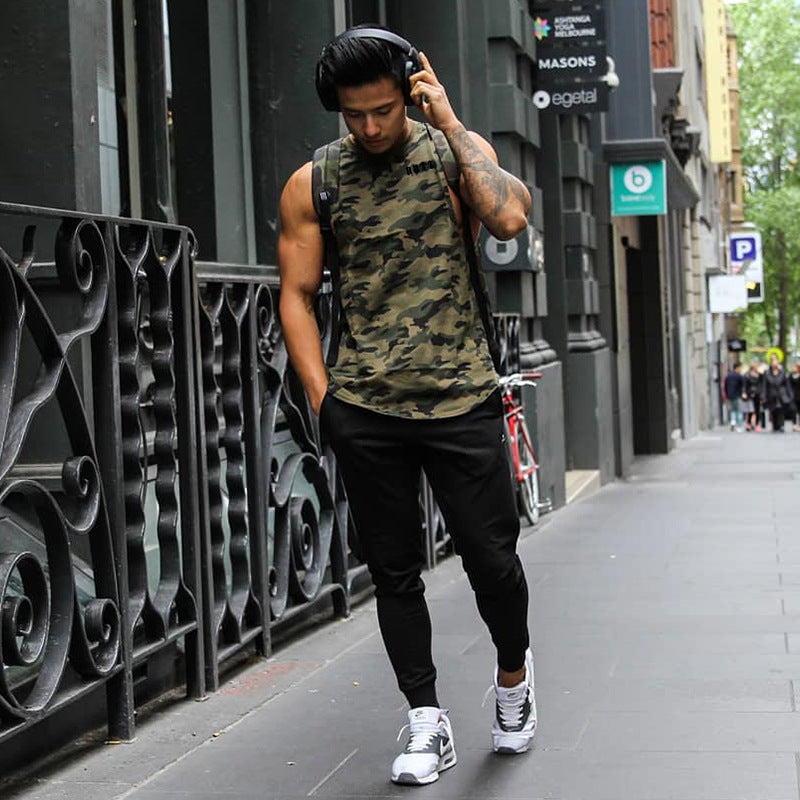 Men's Loose Camouflage Quick-Dry Workout Tank Top