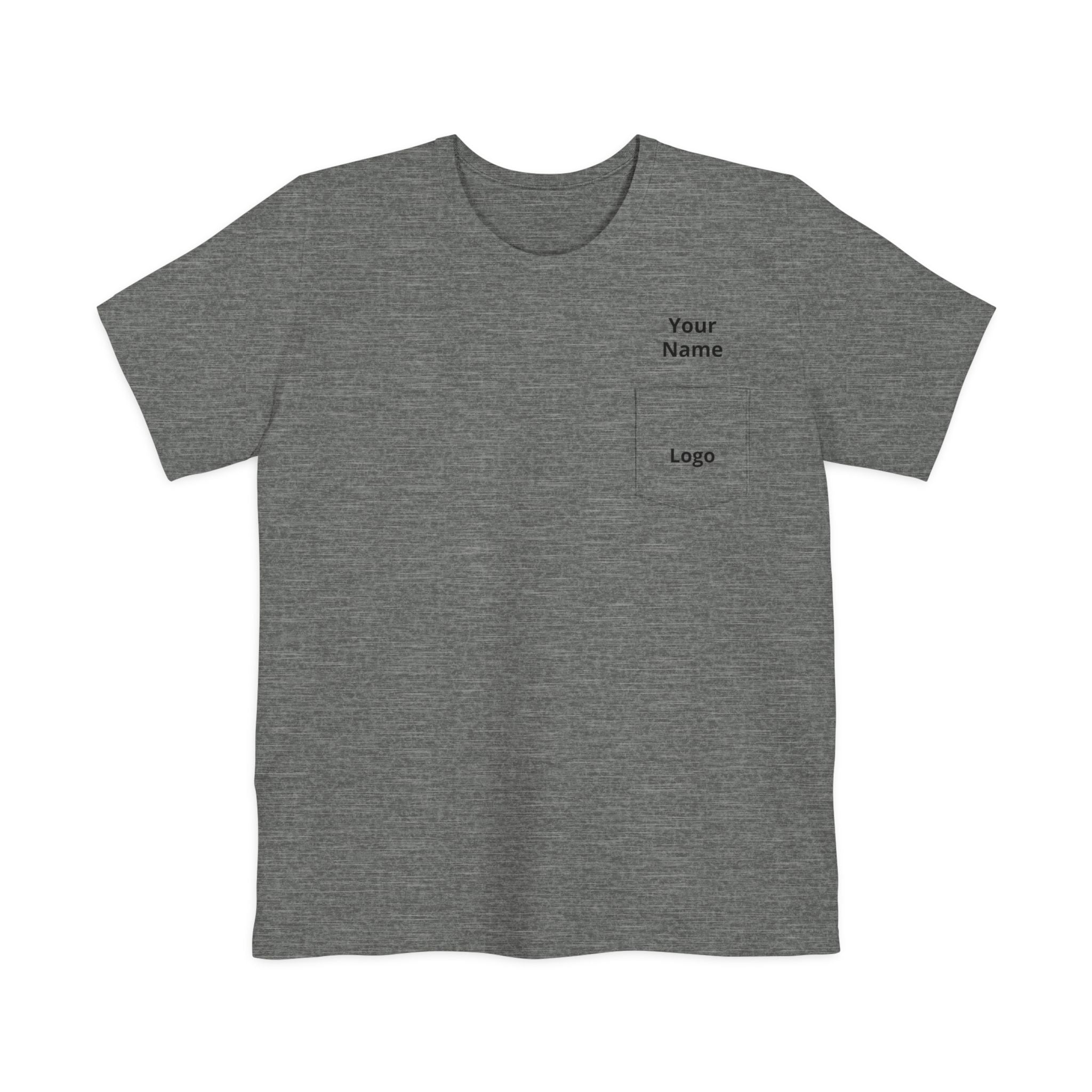 Pocket T-Shirt — Custom Name & Logo Tee with Back QR/Logo Print