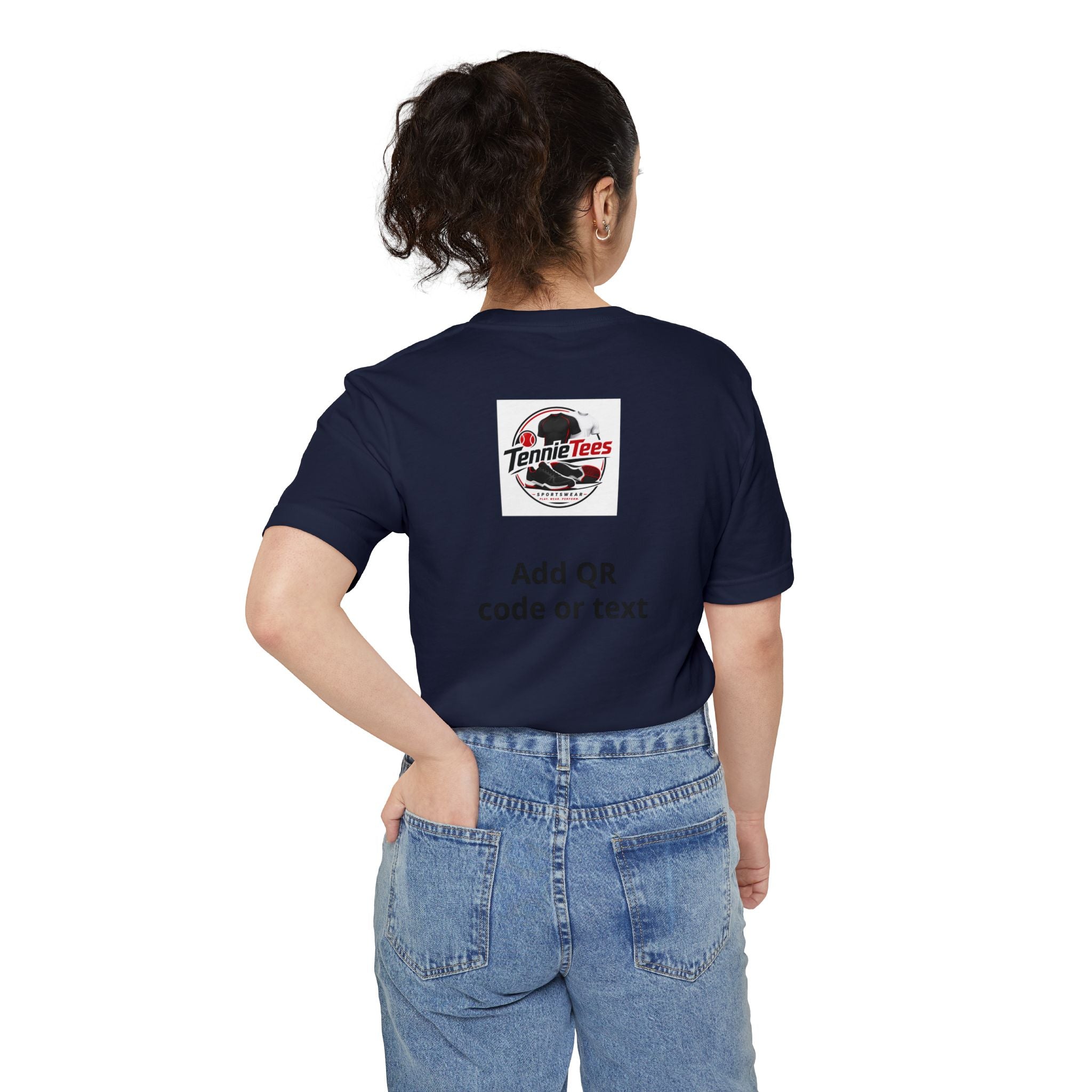 Pocket T-Shirt — Custom Name & Logo Tee with Back QR/Logo Print