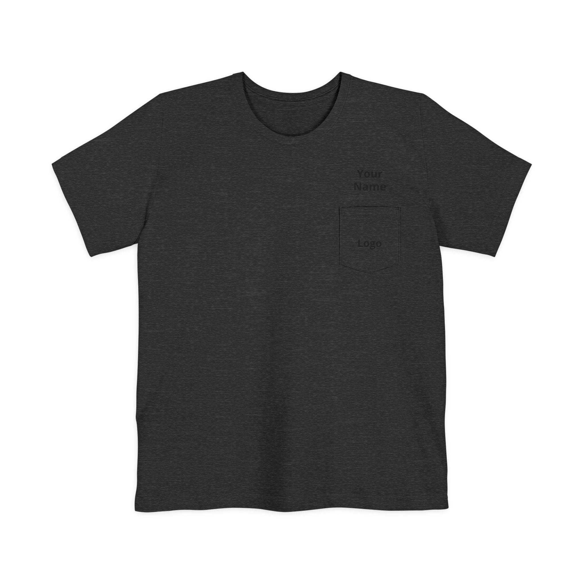 Pocket T-Shirt — Custom Name & Logo Tee with Back QR/Logo Print