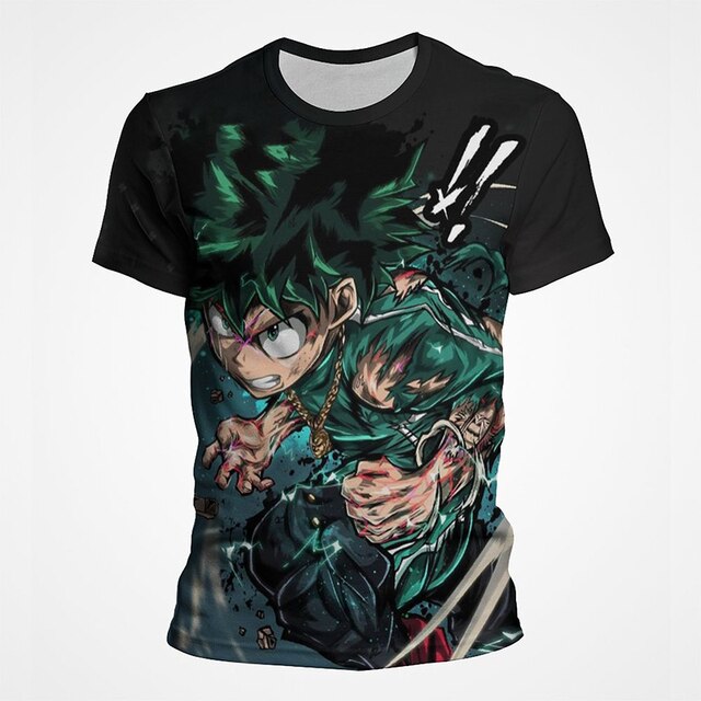 Hero Academy Printed Casual Men's Polyester T-Shirt