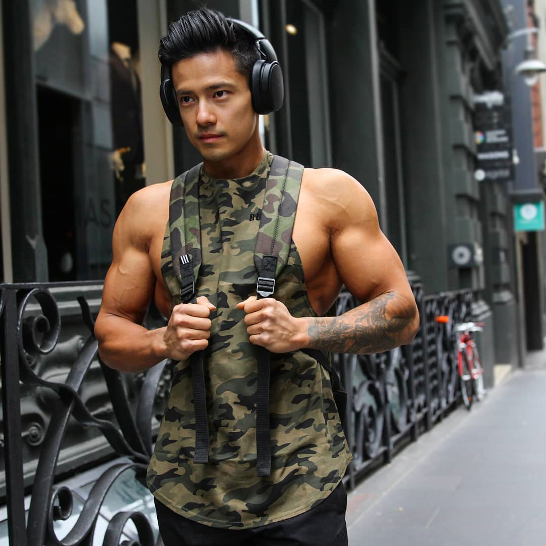 Men's Loose Camouflage Quick-Dry Workout Tank Top