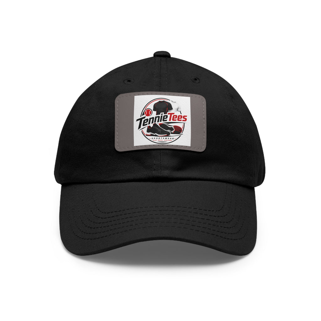 Leather Patch Dad Hat — Tennie Tees Logo Baseball Cap