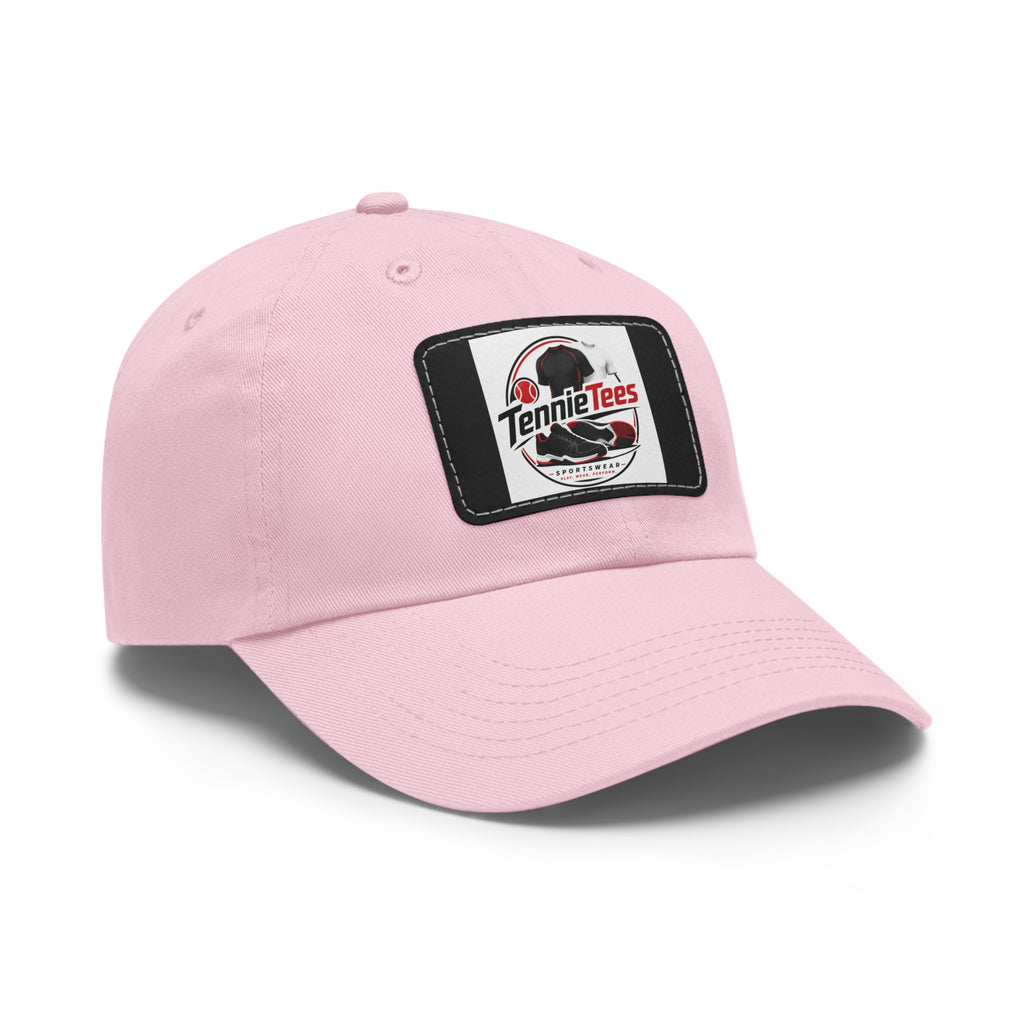 Leather Patch Dad Hat — Tennie Tees Logo Baseball Cap