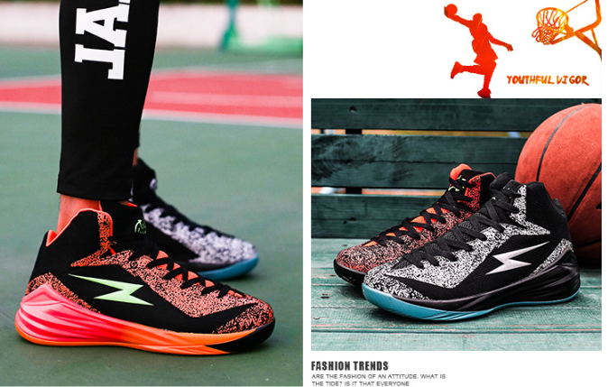 Men's High-Top Basketball Shoes for Spring, Couples' Style