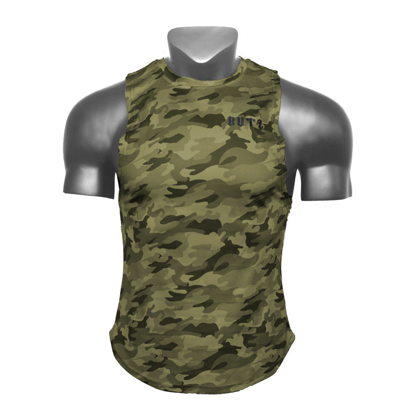 Men's Loose Camouflage Quick-Dry Workout Tank Top