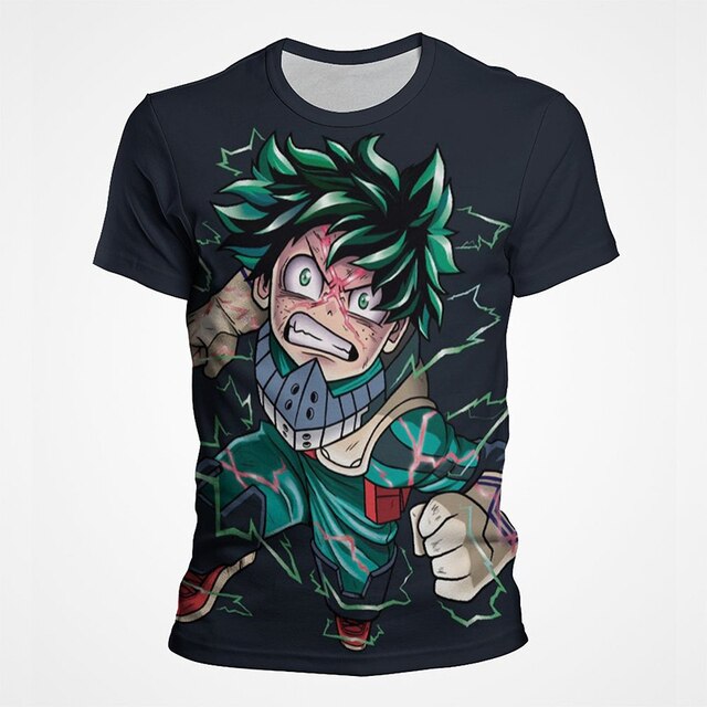 Hero Academy Printed Casual Men's Polyester T-Shirt