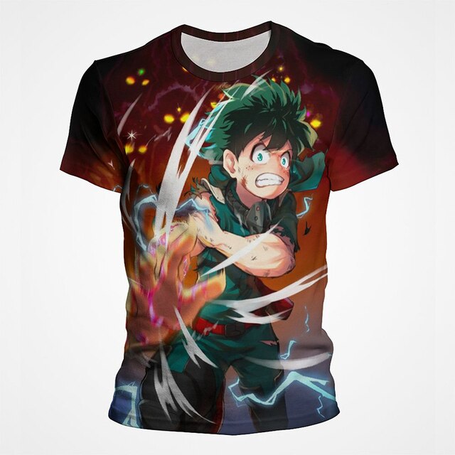 Hero Academy Printed Casual Men's Polyester T-Shirt