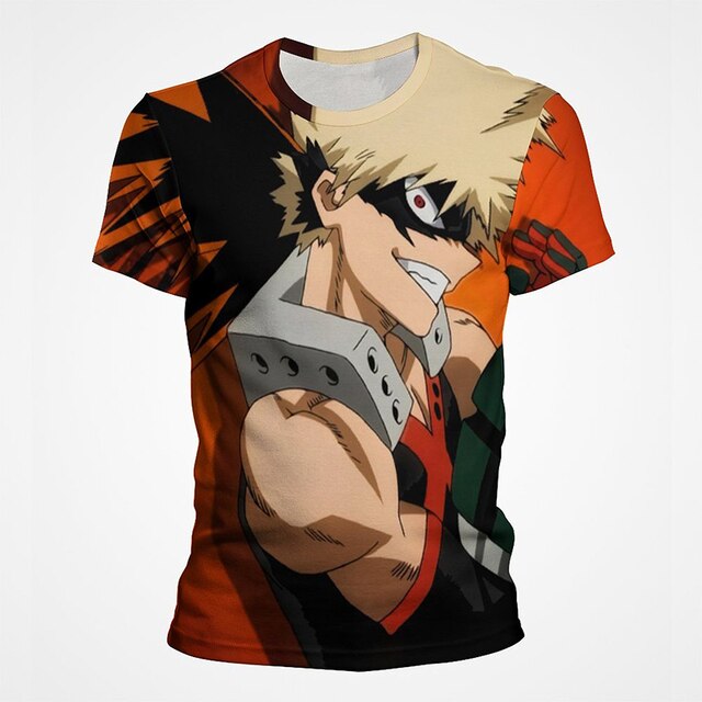 Hero Academy Printed Casual Men's Polyester T-Shirt