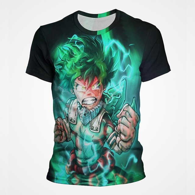 Hero Academy Printed Casual Men's Polyester T-Shirt