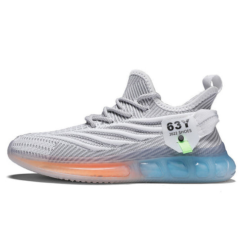 Flyweave Men's Breathable Tennis Shoes with Jelly Sole