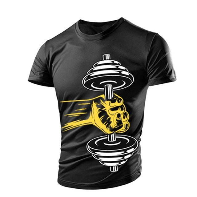 3D Printed Fitness Dumbbells & Polyester Men's T-Shirts